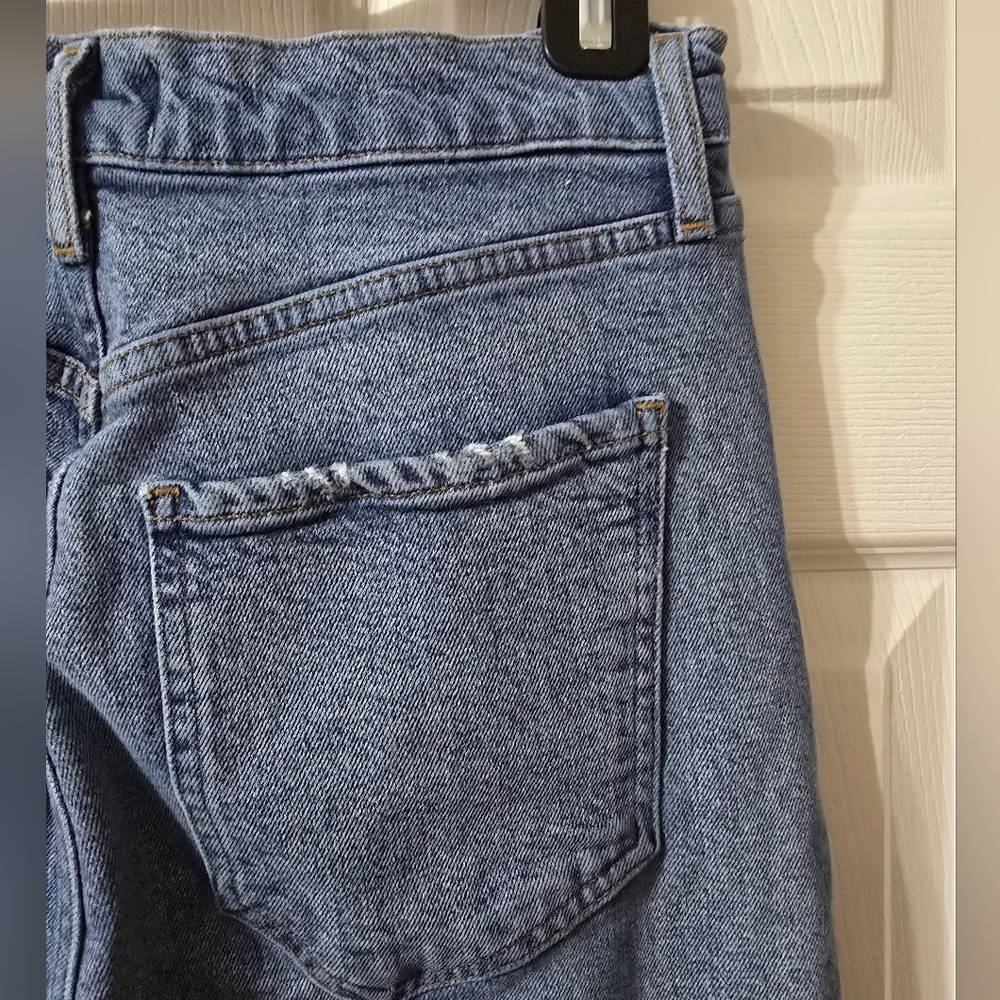 AGOLDE Riley High Rise Straight Crop, Button-Fly, Medium Destructed Wash, EUC! - Picture 10 of 13
